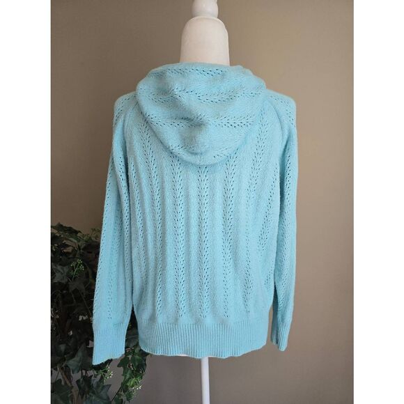 St. Johns Bay Sweater Sz L Turquoise - Picture 3 of 6